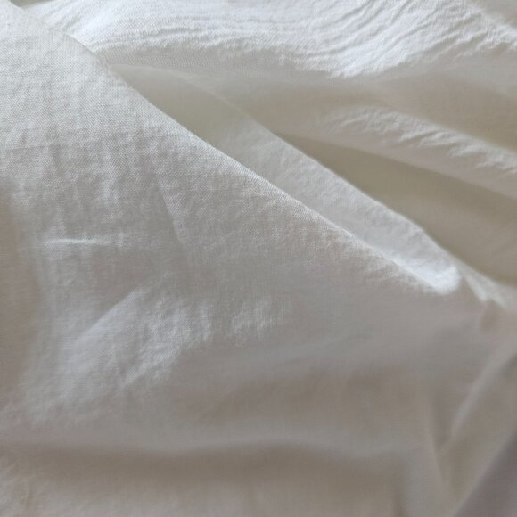 Talbots Woman NWT Size 14 White Gauzy Dress Black Embroidered Neckline Beachy - Picture 4 of 9